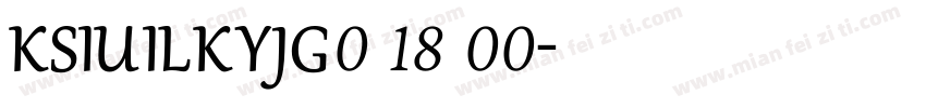 KSIUILKYJG0 18 00字体转换